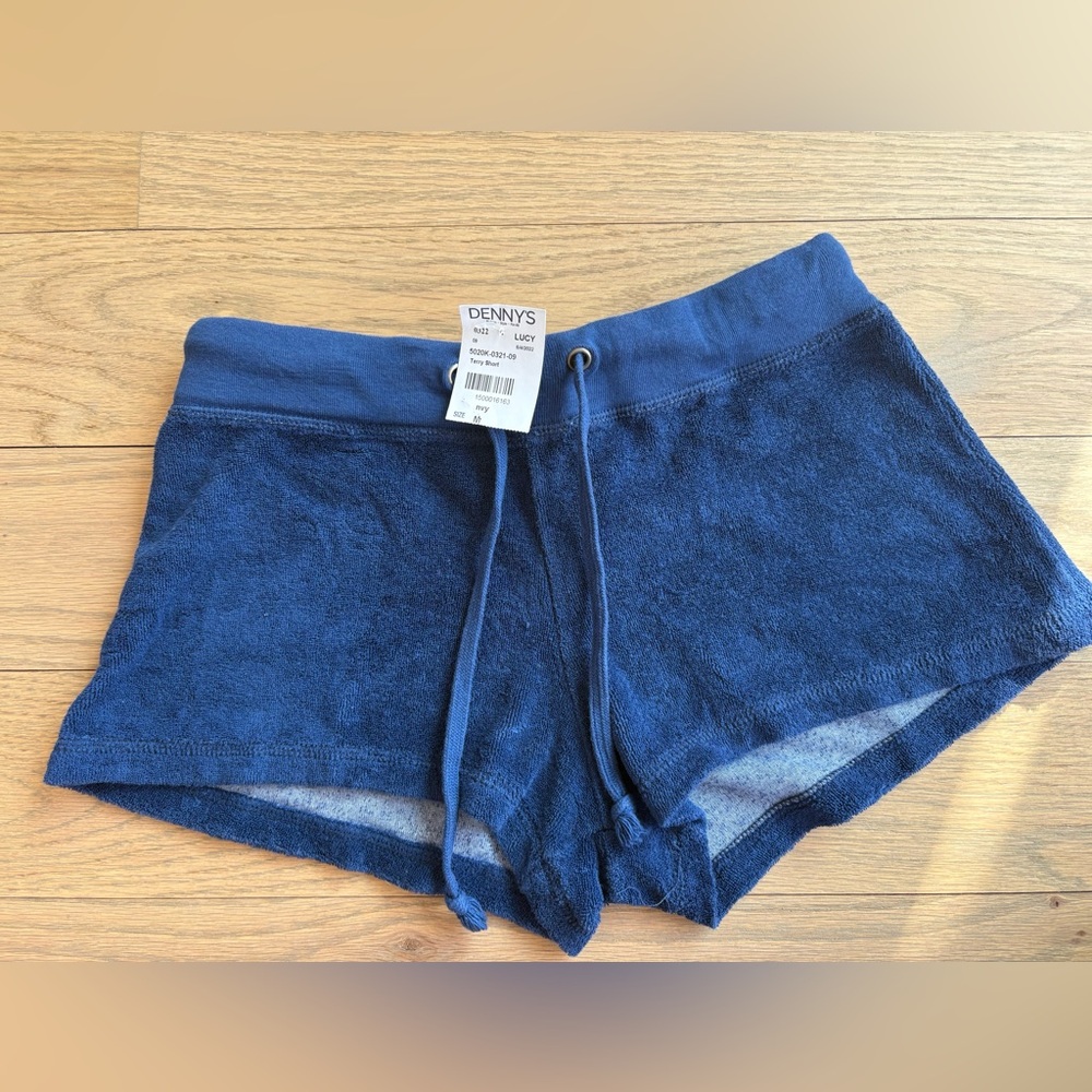 Lucy Brand girls terry drawstring shorts. New with tags! Size medium
